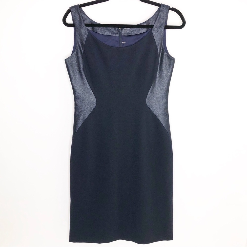 Elie Tahari Navy Blue Sheath Dress